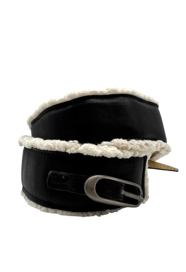 PRADA MEXICO - LEATHER AND SHEEPSKIN BELT